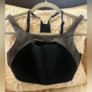 Nike Sports Bra~Black/Greyish~Keyhole~Size XS